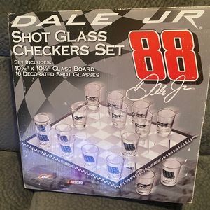 DALE EARNHARDT JR #88 SHOT GLASS CHECKERS SET